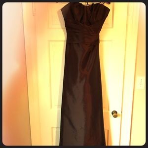 Chocolate brown floor length dress